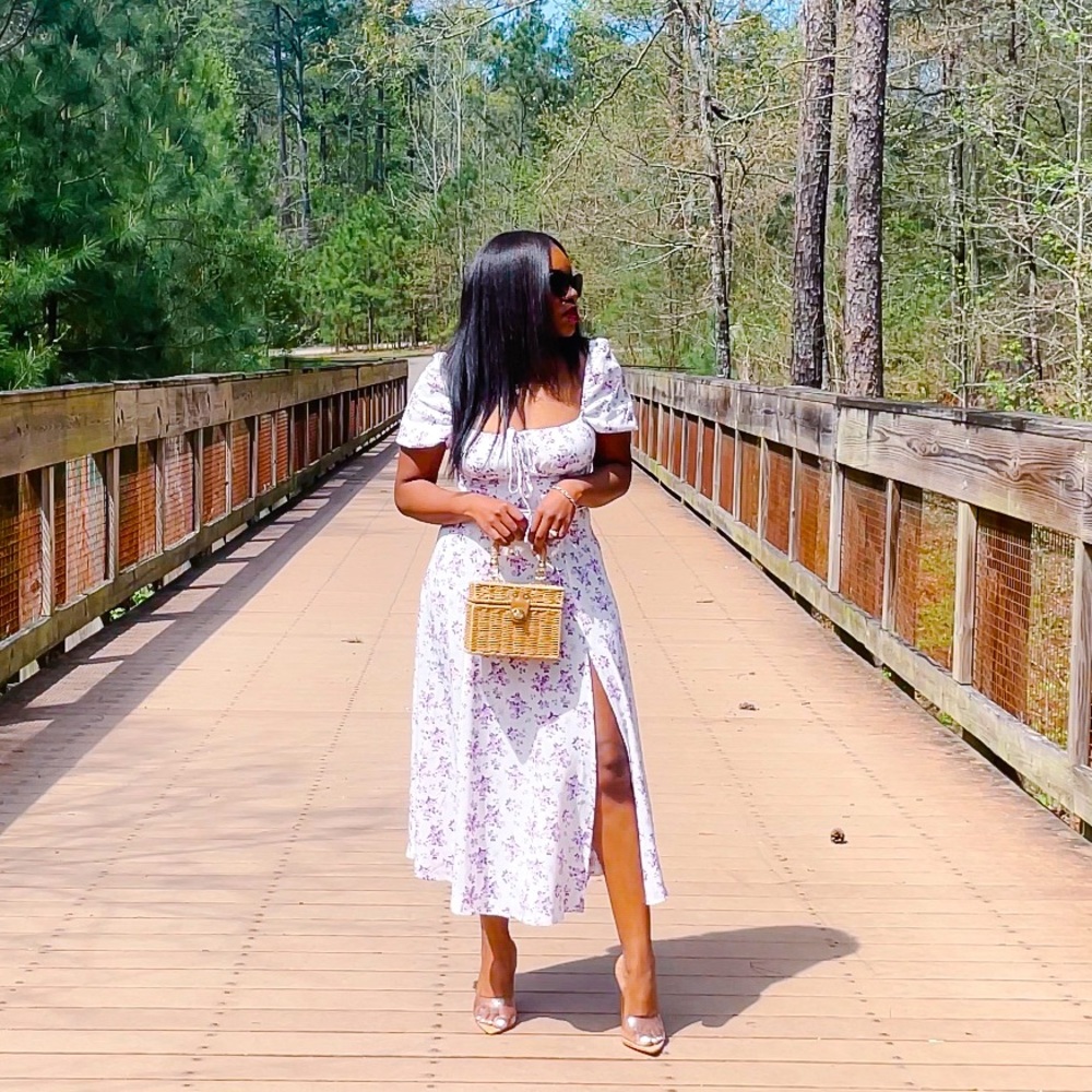 Puff sleeve dress
